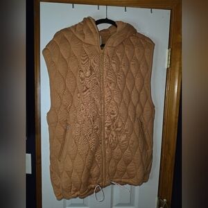 Free People Movement Qulited Hooded Vest M L Boho Athleisure Streetwear